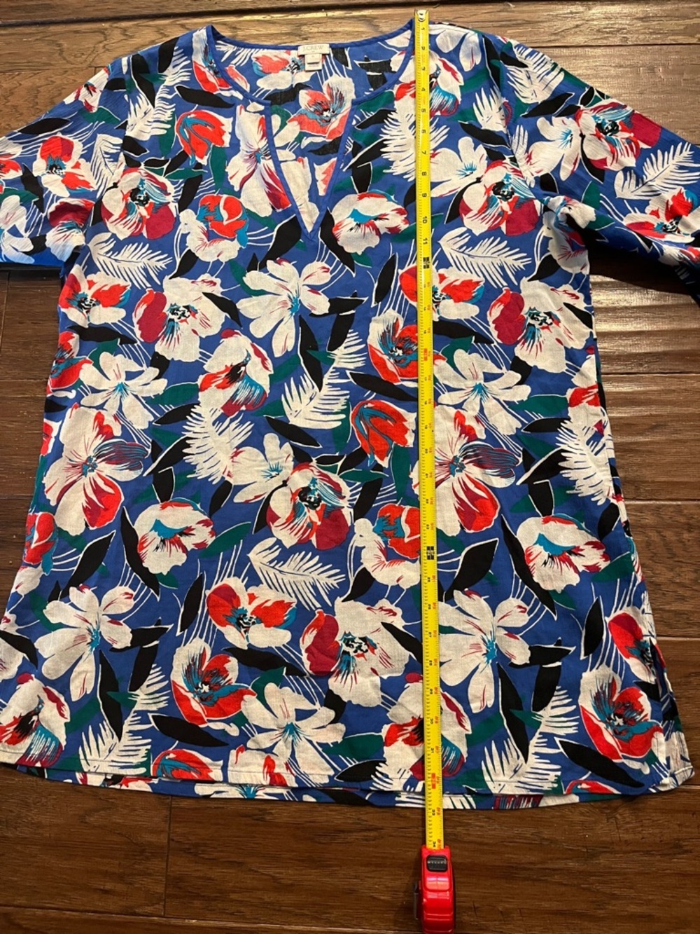 J Crew Floral Tunic Top Size XL - Picture 9 of 10